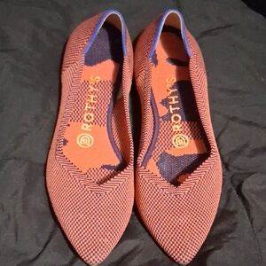Rothy's Pink and Navy Patterned Women's Flats